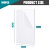 Pangda 100 Pcs 4'' x 4'' 0.04'' Thick Clear Acrylic