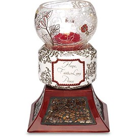 Pavilion Gift Company Mother-5.5" Holiday Tealight Holder, Crimson