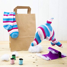 Sock Dolphin Craft Kit - Complete Craft Kit to Create Your Own Dolphin