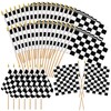 30Pcs Black and White Checkered Flags, Checkered Racing Flag On