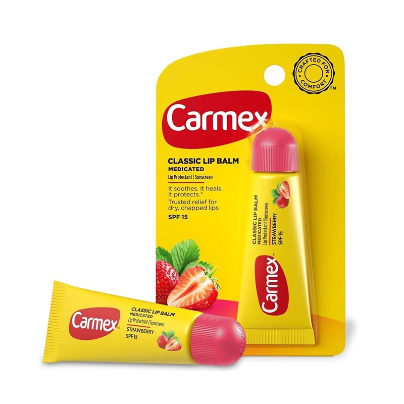 Carmex Daily Care Lip Balm Strawberry SPF 15 0.35 oz