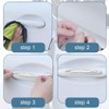4 Pcs White Door Edge Protector Bumper Sticker Car Collision