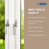 XFORT Locking Cockspur Window Handle Installation Kit in Satin Chrome,