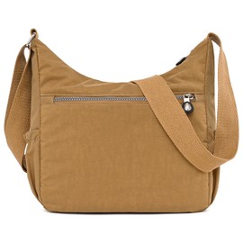 Tianhengyi Crossbody Bags for Women Multi-Pocket Nylon Shoulder Bag Waterproof Crossbody Purse Handbag Travel Messenger Bag, 1- Khaki