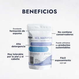 Hebbe - Sulfopon Coco-Sulfato de Sodio Natural y Biodegradable, 250 g