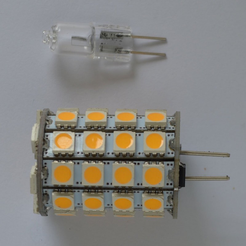 G6.35/GX6.35 LED 6 Watt 49 x 5050 SMDs Warm White