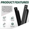 Sliding Barn Door Handles Matte Black, 7''/18 CM Alloy Sliding