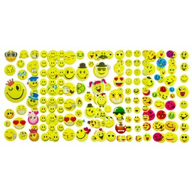SIX VANKA 3D Puffy Stickers for Kids, 8 Different Sheets Including Happy Smile Face Sticker for Boys and Girls