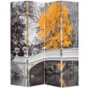 Legacy Decor 4 Panel Room Divider Privacy Screen Double Side