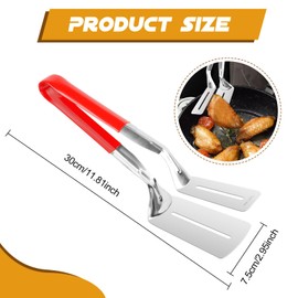 HOTUT Steak Clamp Shovel, Stainless Steel Steak Clip, Kitchen Multifunctional Steak Clip for Fried Steak Hamburger Meat Fried Fish Grill Clamp for Cooking