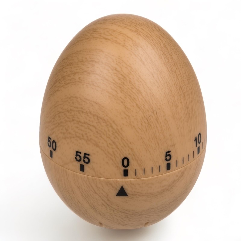 MIJOMA Kitchen Timer in Egg Shape, 60 Minute Timer, Plastic,
