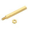 PATIKIL 30mm+6mm M3 Standoff Screws, 40 Pack Brass Hex PCB
