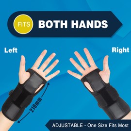 MOSKESON ユニバーサル手首サポートブレース 調節可能な夜間手根管手首スプリント ハンドサポート 手首の痛み 怪我 捻挫 腱炎の回復 両手にフィット (ブラック)