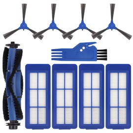 Replacement Parts for Eufy 11S Max, 15C Ma x, 30C Max, G3 0, G30 Edge, G30 Hybrid Robotic Vacuum Cleaner Spare Accessories - 1 Roller Brush 4 Hepa Filters 4 Side Brush