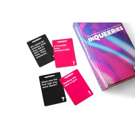 InQueeries By Relatable, Adult Games For Game Night, LGBTQ Games And Card Games For Pride Social Gatherings, Appropriate For Ages 17+, Includes 450 Cards, Holographic Crown, And Instructions