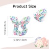 Easter Hair Scrunchies for Women Girls Bunny Flower Scrunchies for