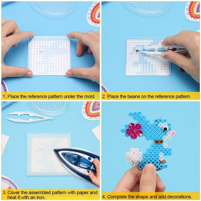 Ironing beads plate set, ironing beads Easter, children's crafts for