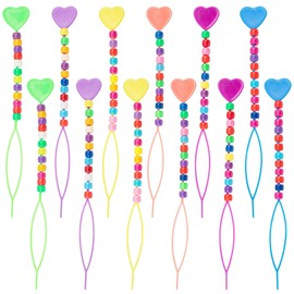 CustomyLife 12pcs Hair Beader Tool for Hair Braid, Multicolored Plastics Ponytail Quick Beader Hair Styling Tool for Long Short Curly Straight Thin Thick Hair