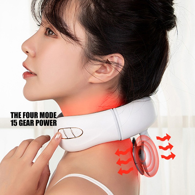 Cordless Intelligent Neck Massager Electric Vibrating Cervical Spine Massage Machine