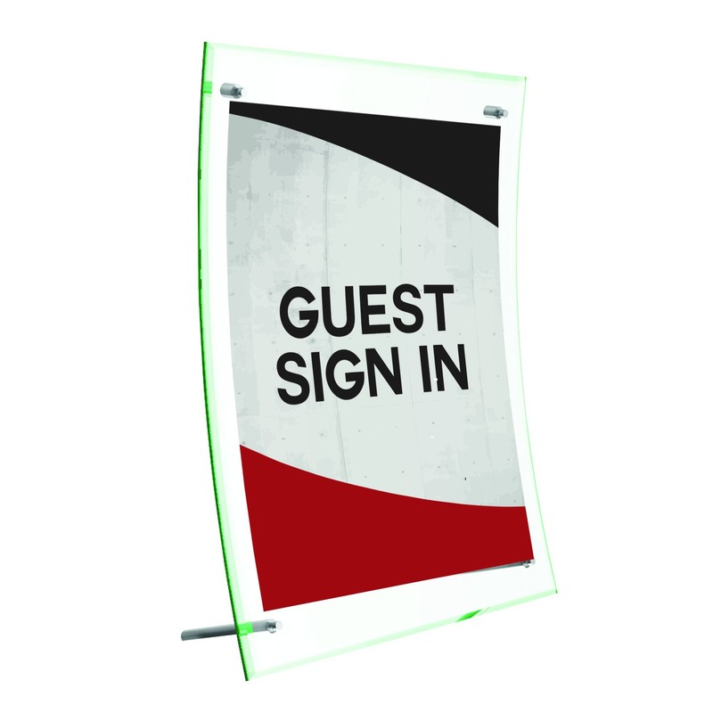 Deflecto Superior Image Curved Sign Holder, 8.5 x 11 Inches
