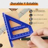 Regla triangular de inglete de aleación de aluminio de 45/90