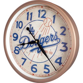 JUSTIME 12 inch Quality Metal Brushed, Easy to Read ORG Arabic, Silent Non Ticking Wall Clock, Home Decor (WM12-DGS-RC Retro Copper)