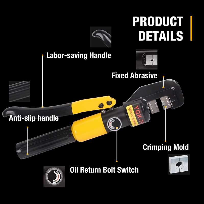Dawot YQK-70 Cable Crimping Tool 10 Ton with 9 Pairs
