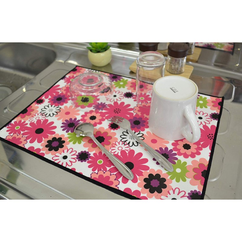 KAWATAKI Corporation Sowa Drying Mat, Kitchen Dishes, Quick Drying, Water