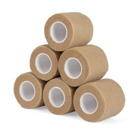 Sagafly Haftbandage Verband Selbstklebender 5cm x 4,5m, Fixierbinde Selbsthaftend Koh?sive Bandage f1r Erste Hilfe Dog Tierarztwickelband Sport Elastische Binde f1r Handgelenk, F1?e (Hautfarbe, 6 Rollen)
