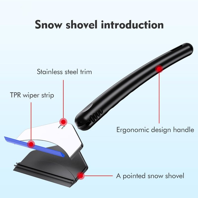 Modonghua Ice Scraper, Car Windshield Snow Shovel, Ice Scraper for