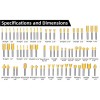 8milelake 100 Piece Router Bits 1/4" Shank Tungsten Carbide for