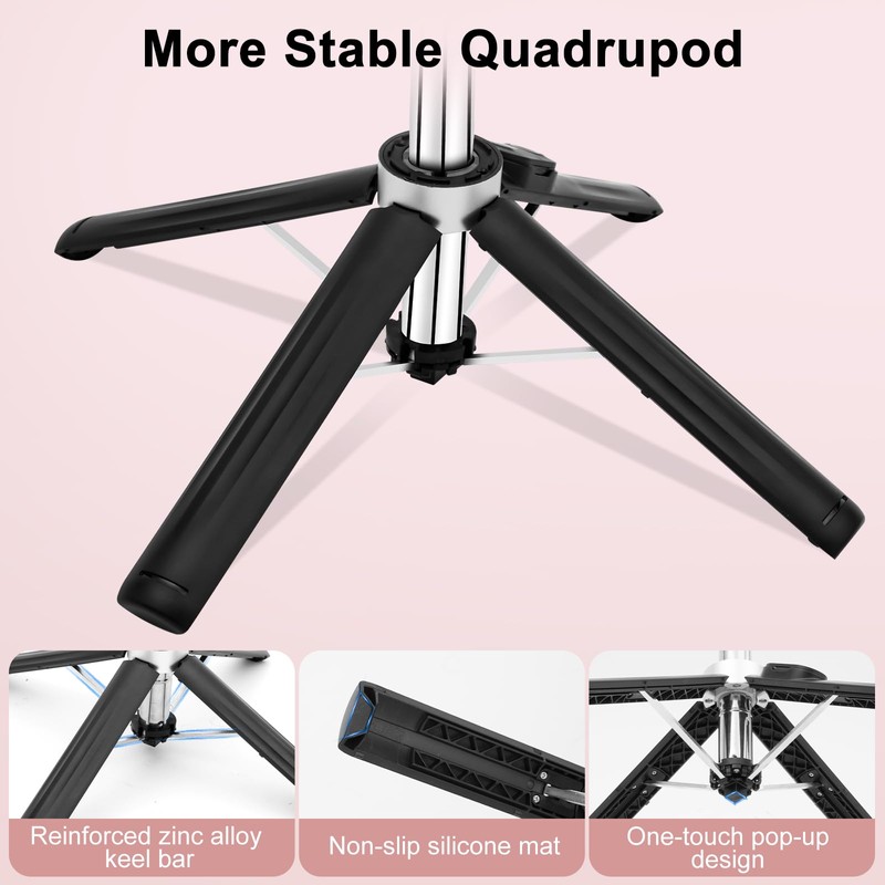 Vemfay 2 in 1 Selfie Stick Anti Shake Retractable Bluetooth