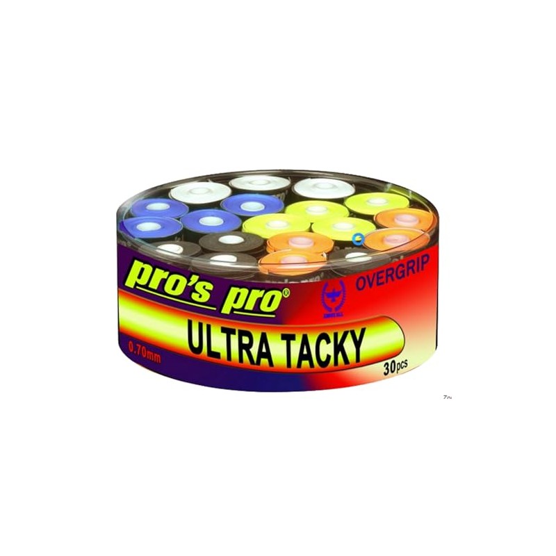 Ultra Tacky Colourful Tennis Squash Badminton Pack of 30