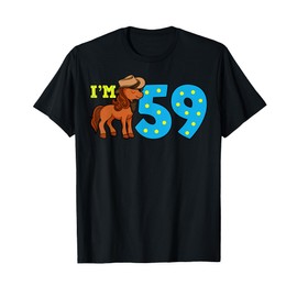 Cowboy 59th Birthday Party Rodeo Hat Horse Rider Ranch Theme T-Shirt