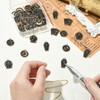 KitBeads 60Pcs 6 Styles Black Tarot Charms Enamel Magic Circle