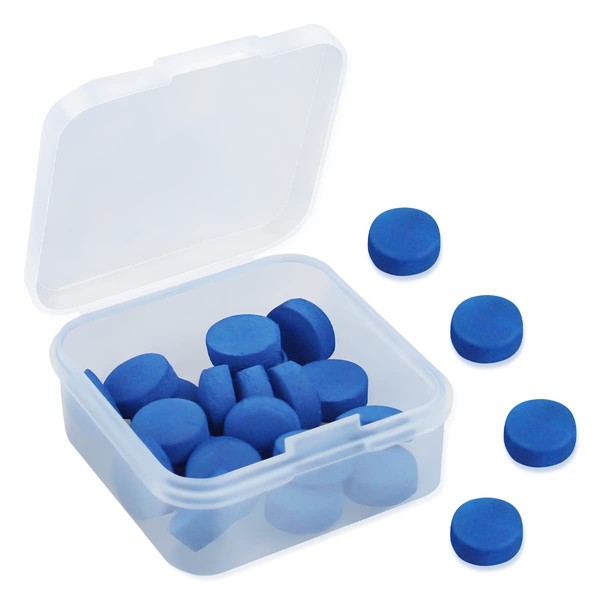 LICQIC 20 Pcs Blue Diamond Cue Tips, 10 mm Pool