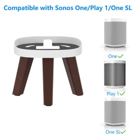Speaker Desk Stand for Sonos One, One SL, Play 1 Speaker Stand, Desktop Table Stand Holder with Non-Slip Pad for Sonos Speakers, White