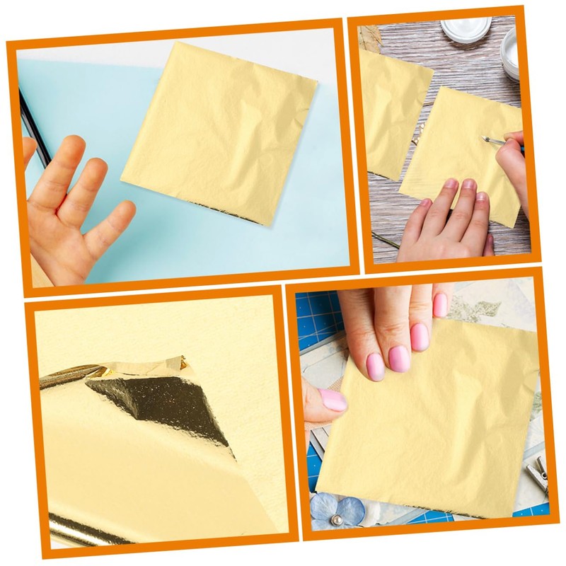 KONTONTY 200 Sheets Craft Foil Flakes for DIY Projects Imitation