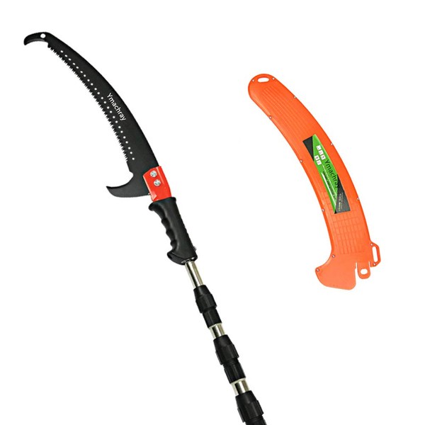 Manual Pruning Pole Saw - 18 Foot Hand Pruning Saw for Tree Trimming, High Reach Tree Pruner with Extension Pole