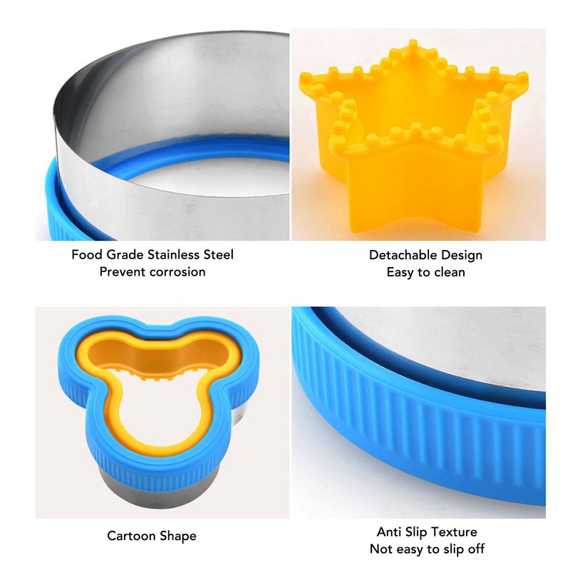 Sandwich Cutter Prevent Slip Rust Proof Cartoon Bread Press Mold