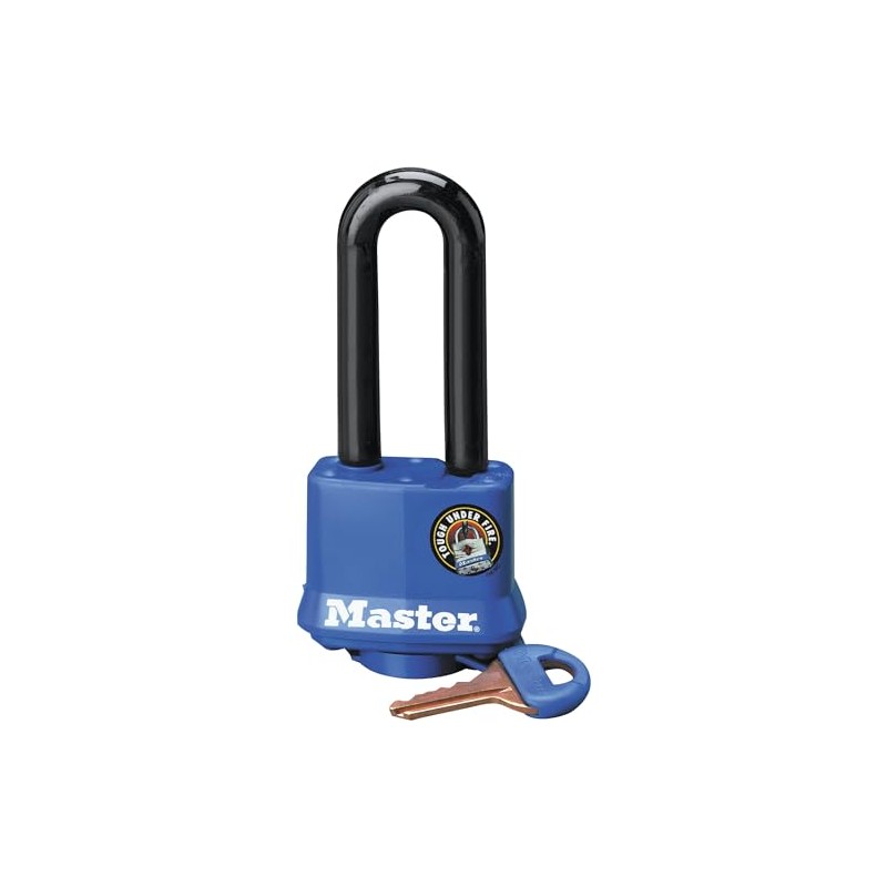 Master Lock 312DLH Laminated Steel Pin Tumbler Padlock, Blue