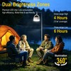 BORUiT LED Camping Light, Solar Powered or USB C Rechargeable,