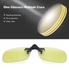 Polarized Clip On Glasses Day Night Duel Use Portable Polarized