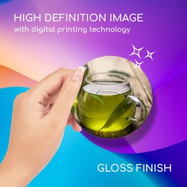 1 x Round Coaster - Healthy Green Tea Organic Drink Cork Backed MDF Glossy Tea Coffee Accessory #16538