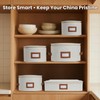 HOMELUX THEORY Wine Glass Storage Box with Dividers, Ivory Hard