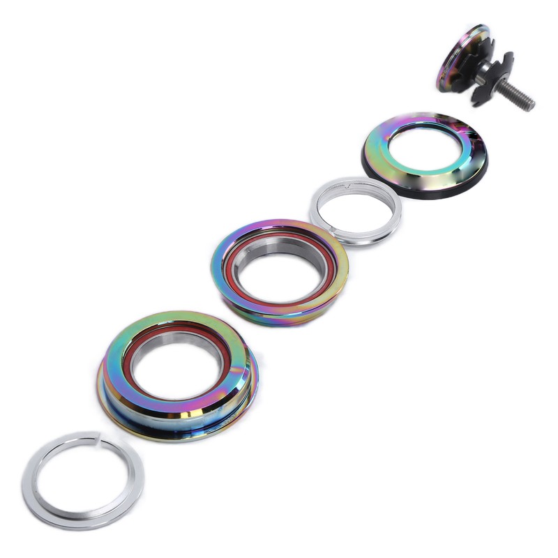 LeBycle Mountain Bike Headset Road Bicycle Double Bearing Headset 28.6x44‑50.6x30mm