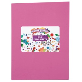 Colorations Pink Foam Sheets, 10 Pack, 9” x 12” Craft Foam Sheets, Easy to Cut & Bend Foam Sheets Bend, Foam Sheets for Kids Crafts, Collaging Foam Sheets
