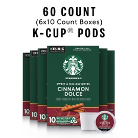 Starbucks K-Cup Coffee Pods, Flavored Hot or Iced Coffee, Cinnamon Dolce, 60 Keurig Pods