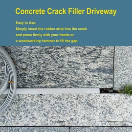 URUAST Flexible EPDM Rubber Strip (1/2'' Wide, 20 Ft Long) for Concrete Crack Repair Replacement - Weather Aging Resistance Upgrading Expansion Joint Filler