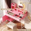 Besiost Vanity Desk, Small Vanity Desk with Power Outlet, Makeup